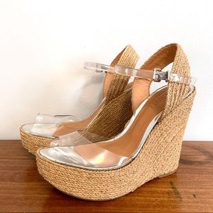 schutz clear wedge